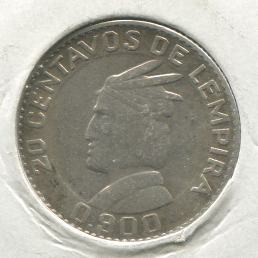 Монета Гондураса 20 сентаво 1958 XF