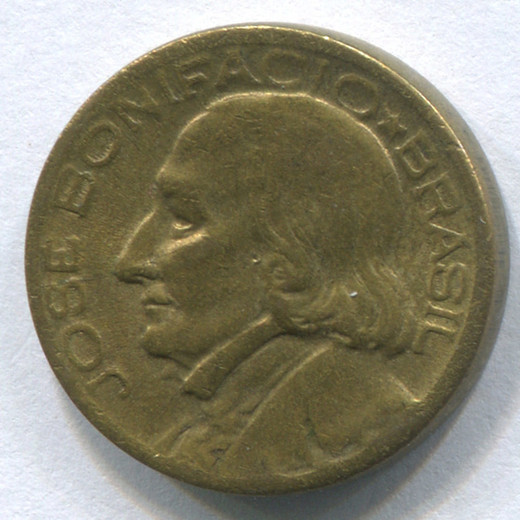 Монета Бразилии 10 сентаво 1954 VF