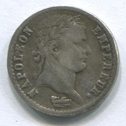 Монета Франции 1/2 франка 1812 VF