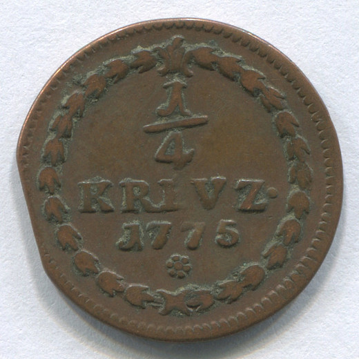 Монета Германии Пфальц 1/4 крейцера 1775 VF